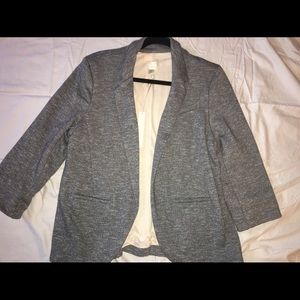 Charcoal Grey French Terry Blazer